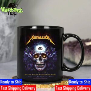 Metallica M72 Charlotte Tonight Poster In The Venue Charlotte 2025 At Bank Of America Stadium In Charlotte NC On May 31st 2025 Coffee Mug