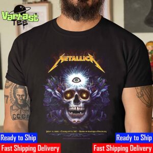 Metallica M72 Charlotte Tonight Poster In The Venue Charlotte 2025 At Bank Of America Stadium In Charlotte NC On May 31st 2025 Unisex Essential T-Shirt