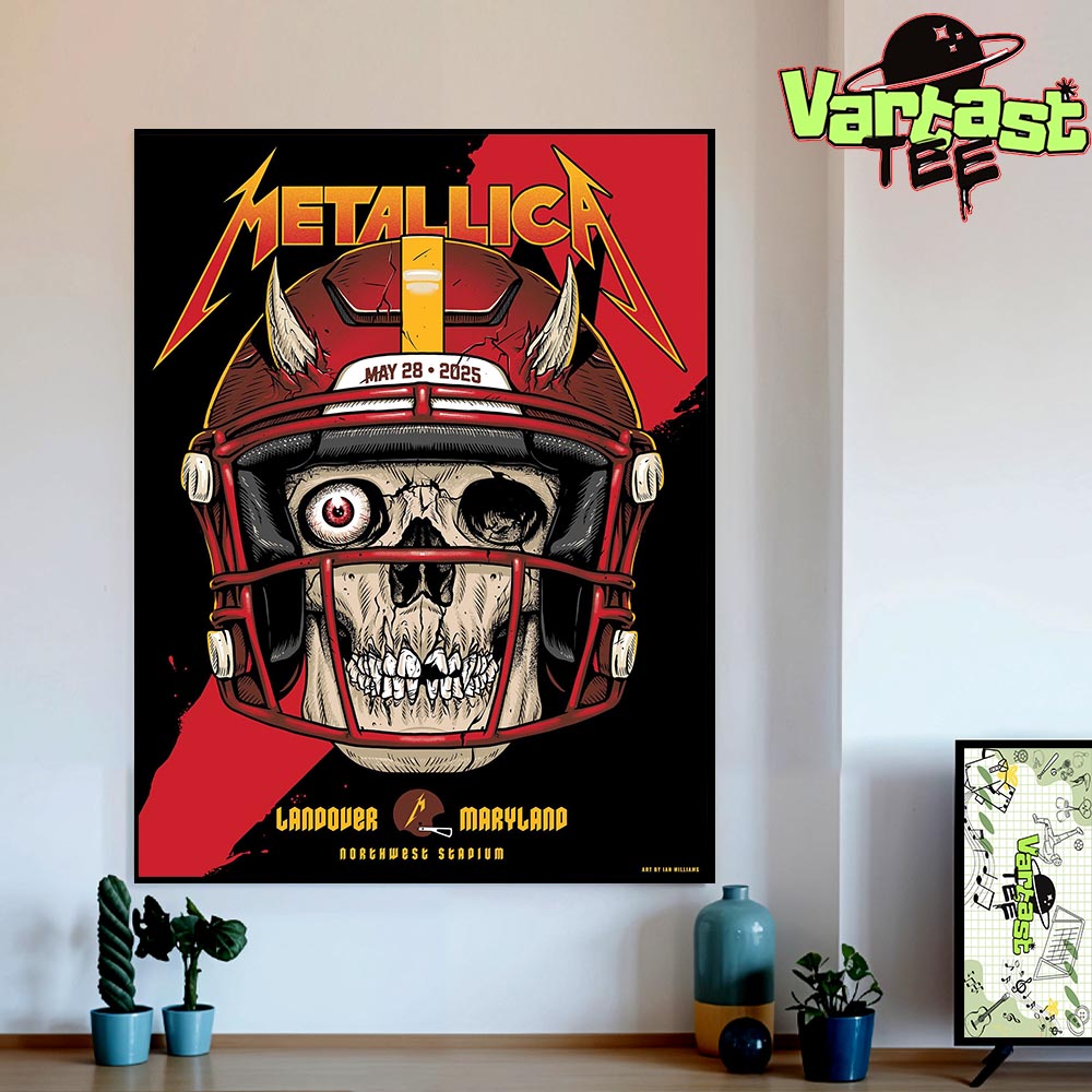 Metallica M72 Landover Pop-Up Shop Poster At Northwest Stadium In Landover Maryland US On May 28th 2025 Art By Ian Williams Home Decor Poster Canvas Metallica M72 Landover Pop-Up Shop Poster At Northwest Stadium In Landover Maryland US On May 28th 2025 Art By Ian Williams Home Decor Poster Canvas