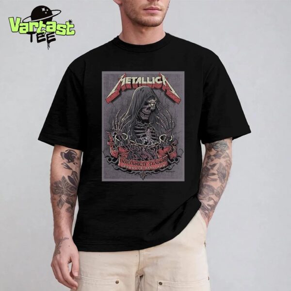 Metallica M72 Landover The Venue Tonight Poster Show At Northwest Stadium Landover Maryland US On May 28th 2025 Art By Cisco Rivera Unisex T-Shirt