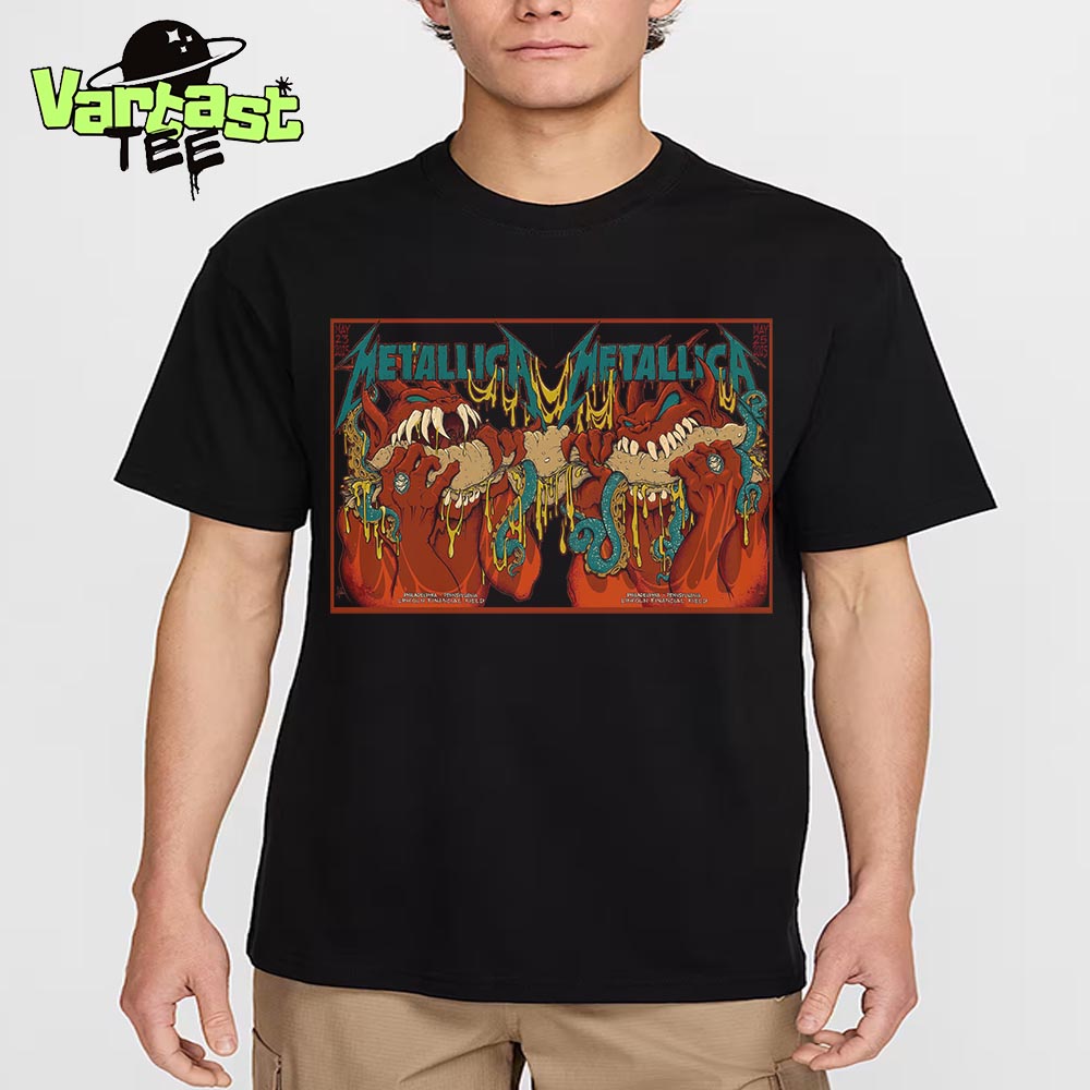 Metallica M72 Philly Philadelphia Combined The Venue Poster At Lincoln Financial Field Philadelphia PA On May 23-25 2025 Unisex T-Shirt Metallica M72 Philly Philadelphia Combined The Venue Poster At Lincoln Financial Field Philadelphia PA On May 23-25 2025 Unisex T-Shirt