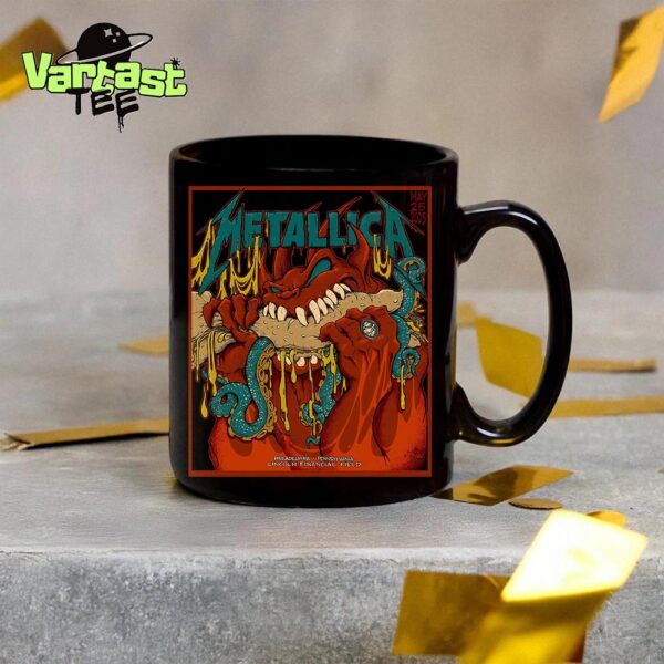 Metallica M72 Philly Philadelphia Night 2 The Venue Poster At Lincoln Financial Field Philadelphia PA On May 25th 2025 Coffee Mug
