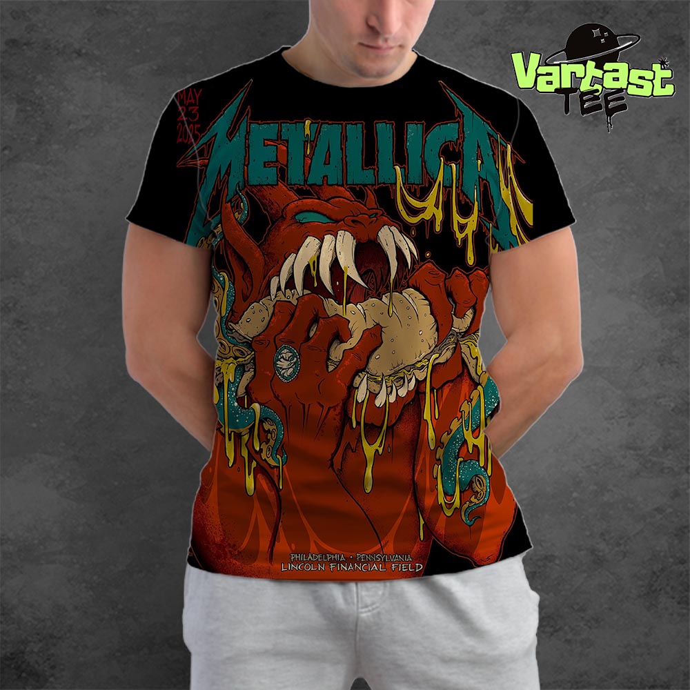 Metallica M72 Philly Philadelphia Tonight Poster Show At Lincoln Financial Field In Philadelphia PA On May 23rd 2025 All Over Print Shirt Metallica M72 Philly Philadelphia Tonight Poster Show At Lincoln Financial Field In Philadelphia PA On May 23rd 2025 All Over Print Shirt