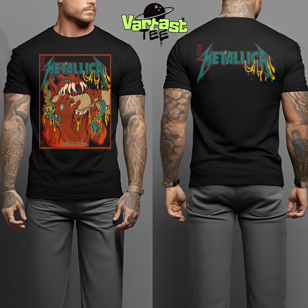Metallica M72 Philly Philadelphia Tonight Poster Show At Lincoln Financial Field In Philadelphia PA On May 23rd 2025 Two Sided Classic T-Shirt Metallica M72 Philly Philadelphia Tonight Poster Show At Lincoln Financial Field In Philadelphia PA On May 23rd 2025 Two Sided Classic T-Shirt