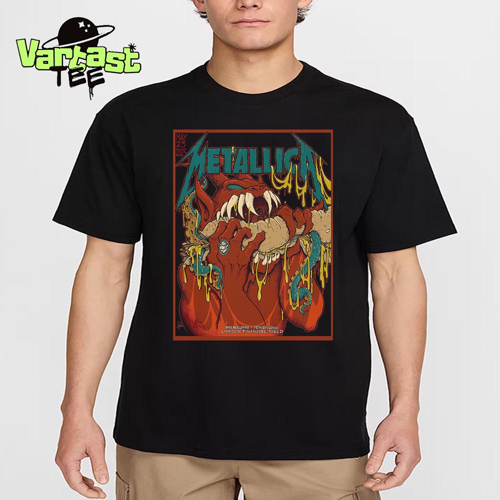 Metallica M72 Philly Philadelphia Tonight Poster Show At Lincoln Financial Field In Philadelphia PA On May 23rd 2025 Unisex T-Shirt Metallica M72 Philly Philadelphia Tonight Poster Show At Lincoln Financial Field In Philadelphia PA On May 23rd 2025 Unisex T-Shirt