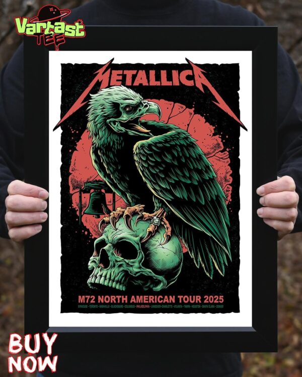 Metallica M72 Philly Poster Philadelphia M72 North American Tour Pop-Up Shop Poster At Lincoln Financial Field Philadelphia PA US On May 23-25 2025 Home Decor Poster Canvas