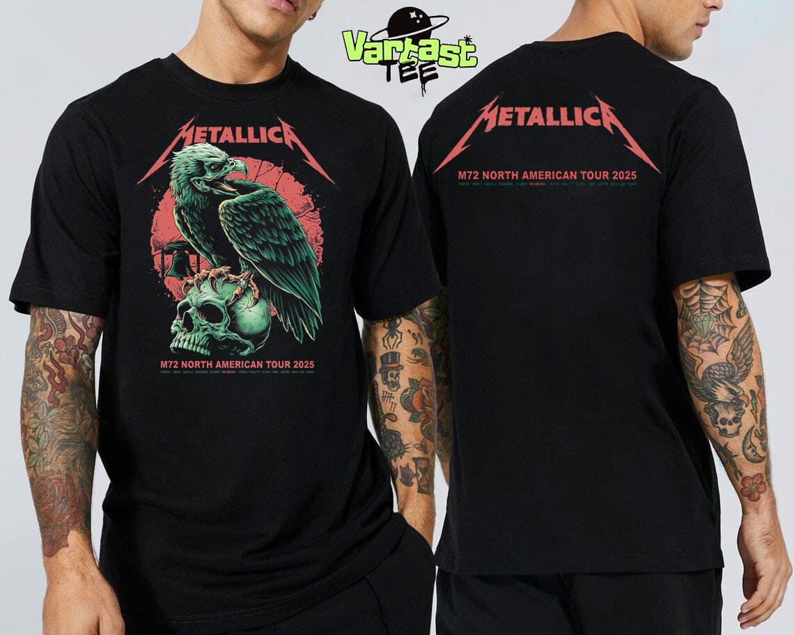 Metallica M72 Philly Poster Philadelphia M72 North American Tour Pop-Up Shop Poster At Lincoln Financial Field Philadelphia PA US On May 23-25 2025 Two Sided Unisex T-Shirt Metallica M72 Philly Poster Philadelphia M72 North American Tour Pop-Up Shop Poster At Lincoln Financial Field Philadelphia PA US On May 23-25 2025 Two Sided Unisex T-Shirt