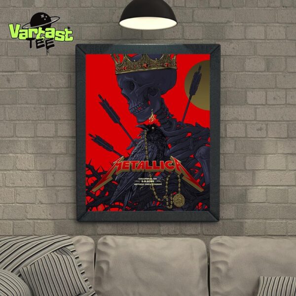 Metallica M72 Sonic Temple At Sonic Temple Festival Historic Crew Stadium Columbus OH On May 9th 2025 Tonight’s Show Poster Created By Vance Kelly Home Decor Poster Canvas