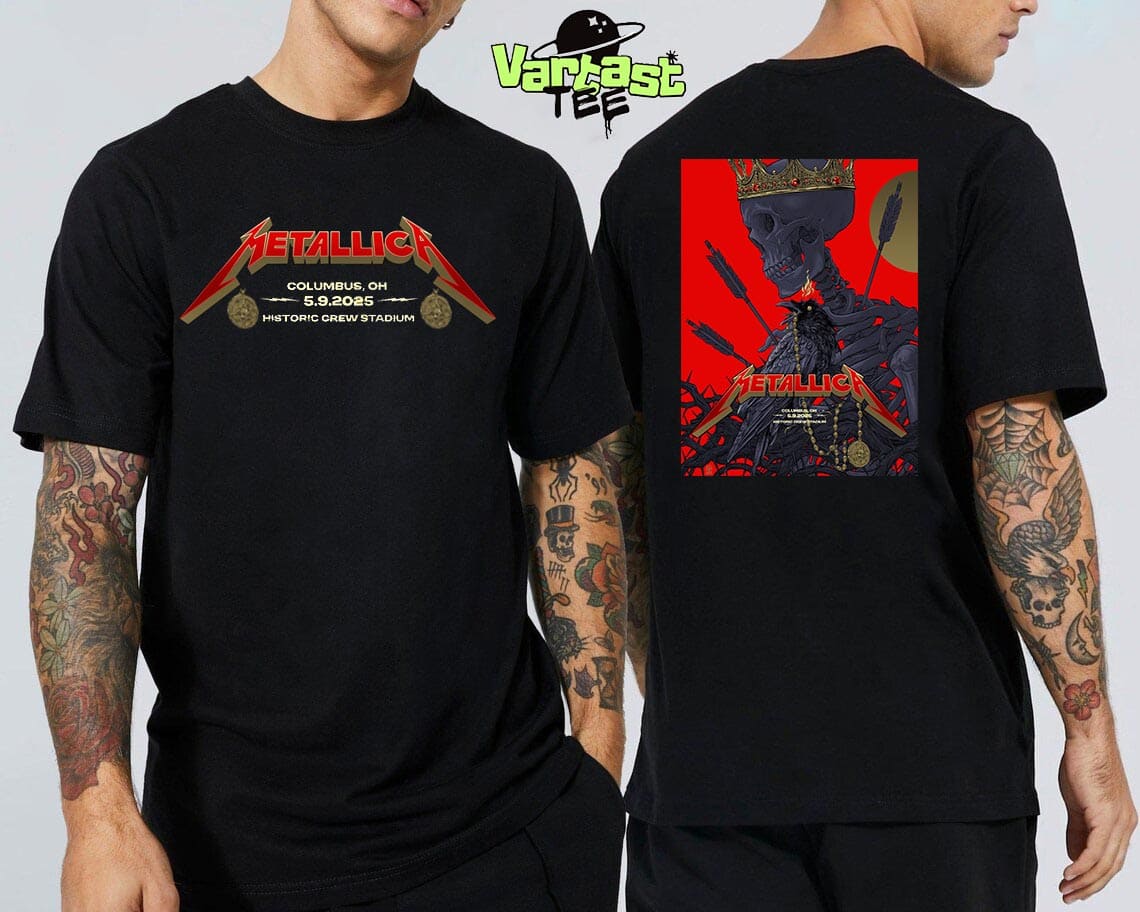 Metallica M72 Sonic Temple At Sonic Temple Festival Historic Crew Stadium Columbus OH On May 9th 2025 Tonight’s Show Poster Created By Vance Kelly Two Sided Classic T-Shirt Metallica M72 Sonic Temple At Sonic Temple Festival Historic Crew Stadium Columbus OH On May 9th 2025 Tonight’s Show Poster Created By Vance Kelly Two Sided Classic T-Shirt