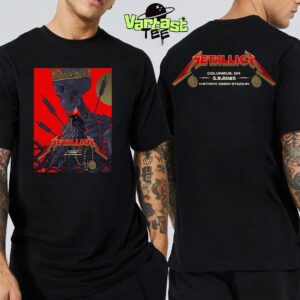 Metallica M72 Sonic Temple At Sonic Temple Festival Historic Crew Stadium Columbus OH On May 9th 2025 Tonight’s Show Poster Created By Vance Kelly Two Sided Essential T-Shirt