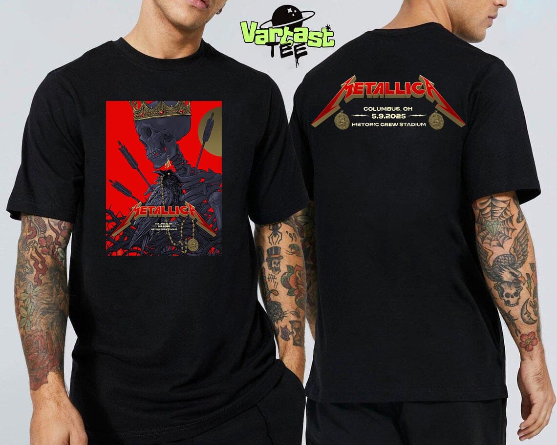 Metallica M72 Sonic Temple At Sonic Temple Festival Historic Crew Stadium Columbus OH On May 9th 2025 Tonight’s Show Poster Created By Vance Kelly Two Sided Essential T-Shirt Metallica M72 Sonic Temple At Sonic Temple Festival Historic Crew Stadium Columbus OH On May 9th 2025 Tonight’s Show Poster Created By Vance Kelly Two Sided Essential T-Shirt