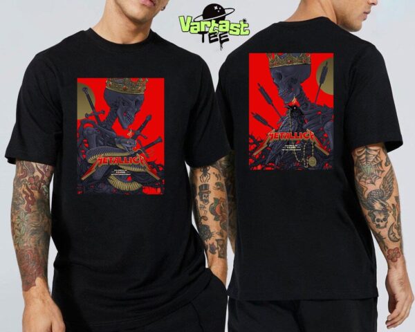 Metallica M72 Sonic Temple Combined Poster The Venue At Historic Crew Stadium Columbus OH On May 9th-11th 2025 Poster Created By Vance Kelly Two Sided Classic T-Shirt