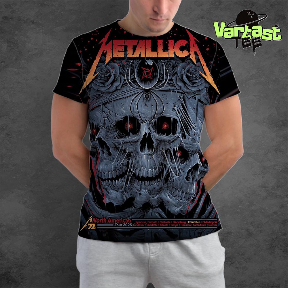 Metallica M72 Sonic Temple Pop-Up Shop Poster At Historic Crew Stadium Columbus OH On May 9-11 2025 All Over Print Shirt Metallica M72 Sonic Temple Pop-Up Shop Poster At Historic Crew Stadium Columbus OH On May 9-11 2025 All Over Print Shirt