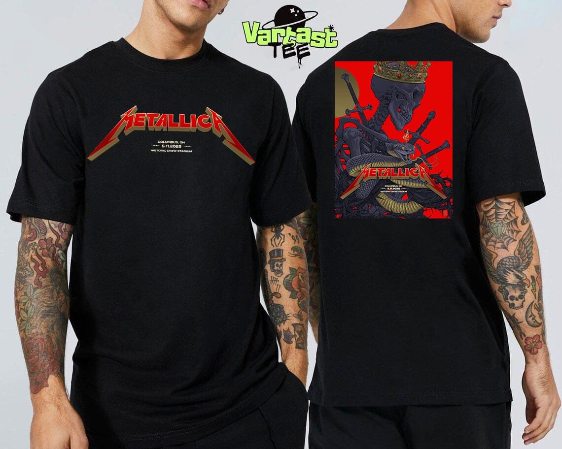 Metallica M72 Sonic Temple Venue Tonight's Poster At Historic Crew Stadium Columbus OH On May 11th 2025 Two Sided Classic T-Shirt Metallica M72 Sonic Temple Venue Tonight's Poster At Historic Crew Stadium Columbus OH On May 11th 2025 Two Sided Classic T-Shirt