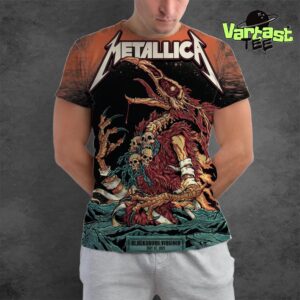 Metallica M72 Virginia Tech Pop-Up Shop Poster At Lane Stadium Blacksburg Virginia US On May 7th 2025 For M72 World Tour M72 North American Tour All Over Print Shirt
