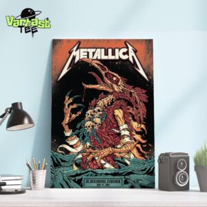 Metallica M72 Virginia Tech Pop-Up Shop Poster At Lane Stadium Blacksburg Virginia US On May 7th 2025 For M72 World Tour M72 North American Tour Home Decor Poster Canvas