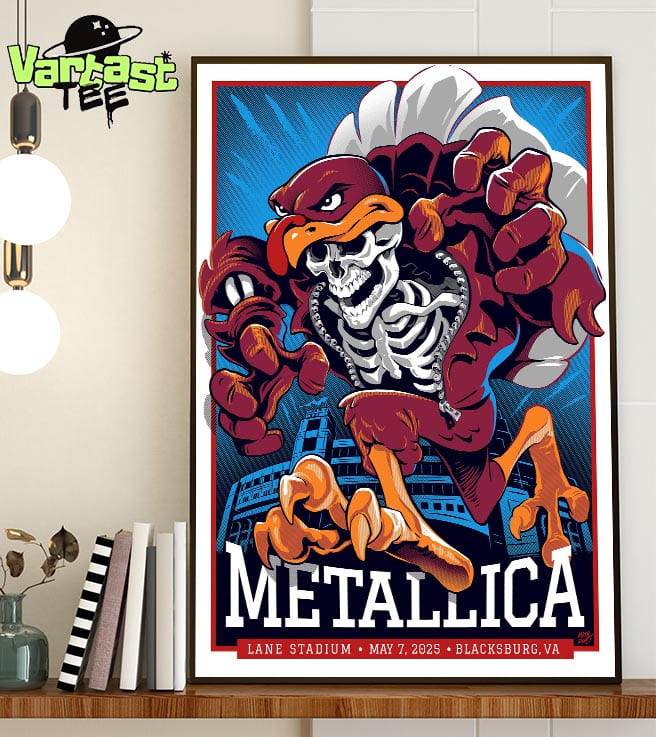 Metallica M72 Virginia Tech Tonight Show Poster At Lane Stadium Blacksburg VA On May 7th 2025 Created By Nate Dino Poster Canvas Wall Art Home Decor Metallica M72 Virginia Tech Tonight Show Poster At Lane Stadium Blacksburg VA On May 7th 2025 Created By Nate Dino Poster Canvas Wall Art Home Decor