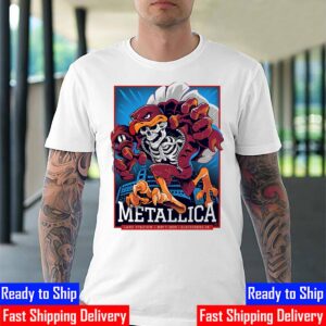 Metallica M72 Virginia Tech Tonight Show Poster At Lane Stadium Blacksburg VA On May 7th 2025 Created By Nate Dino Unisex T-Shirt