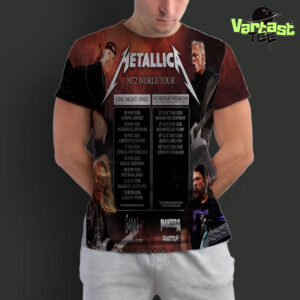 Metallica M72 World Tour Returns To Europe In 2026 16 Shows 9 Countries 4 No Repeat Weekends And 1 Unforgettable Tour All Over Print Shirt