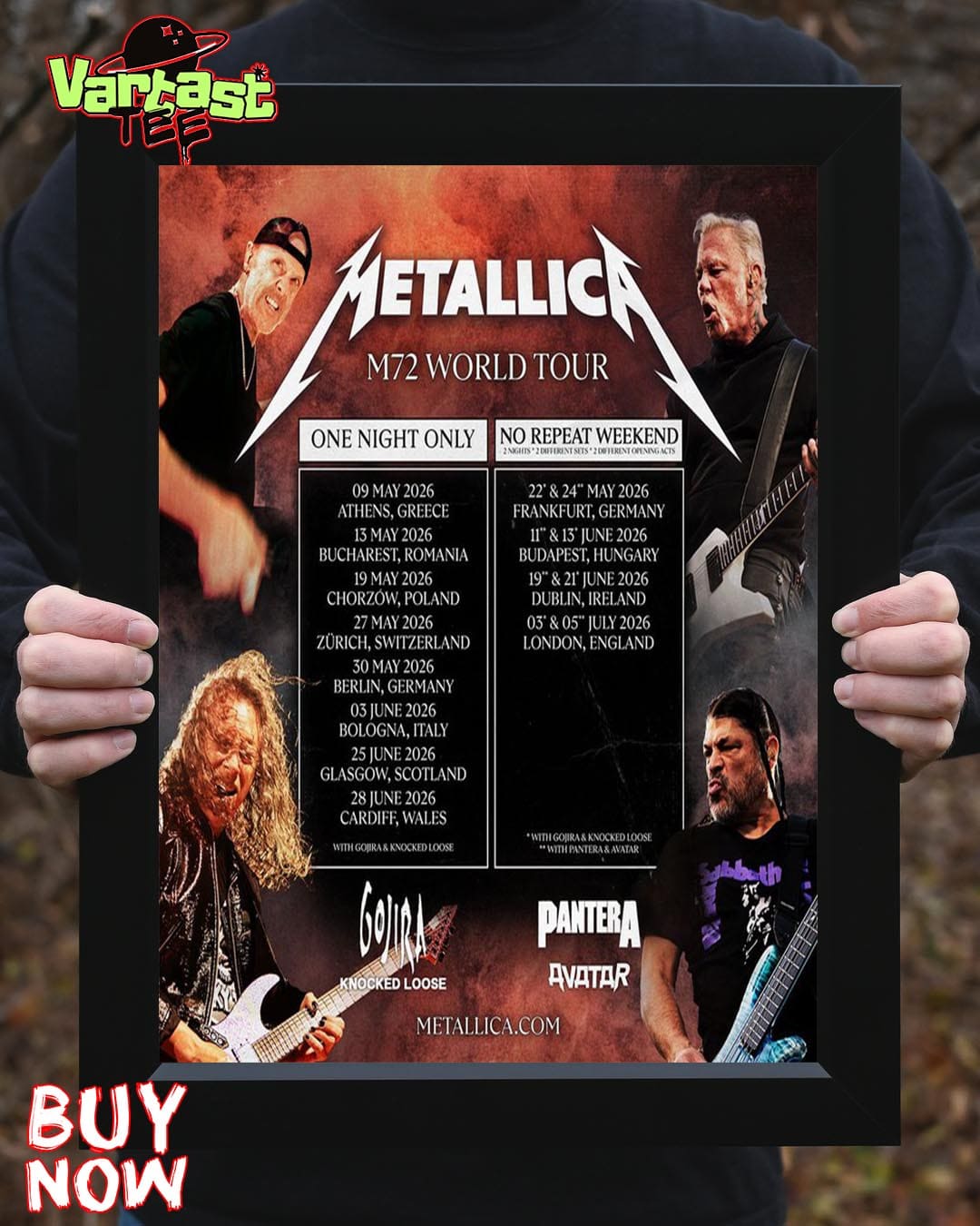 Metallica M72 World Tour Returns To Europe In 2026 16 Shows 9 Countries 4 No Repeat Weekends And 1 Unforgettable Tour Home Decor Poster Canvas Metallica M72 World Tour Returns To Europe In 2026 16 Shows 9 Countries 4 No Repeat Weekends And 1 Unforgettable Tour Home Decor Poster Canvas