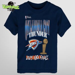 Oklahoma City Thunder 2025 NBA Finals Logo And Trophy Unisex Essential T-Shirt