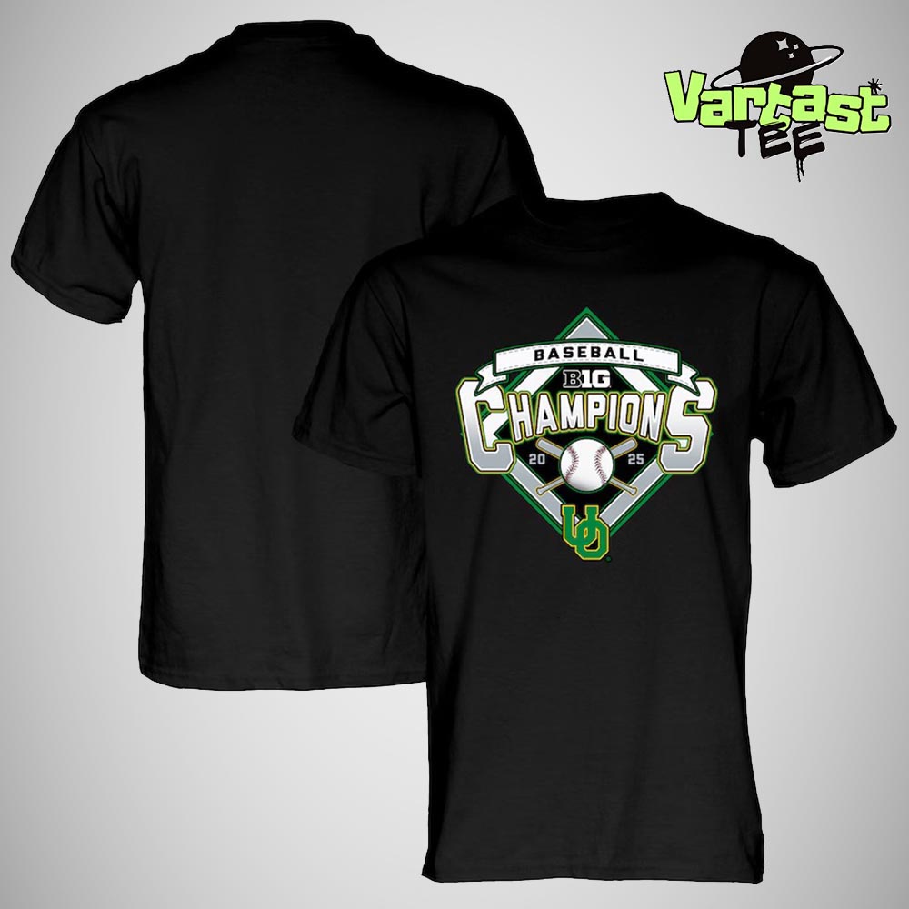 Oregon Ducks 2025 Big Ten Baseball Regular Season Champions Unisex T-Shirt Oregon Ducks 2025 Big Ten Baseball Regular Season Champions Unisex T-Shirt