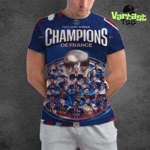 Paris Saint-Germain 2024-2025 Ligue 1 Champions De France All Over Print Shirt