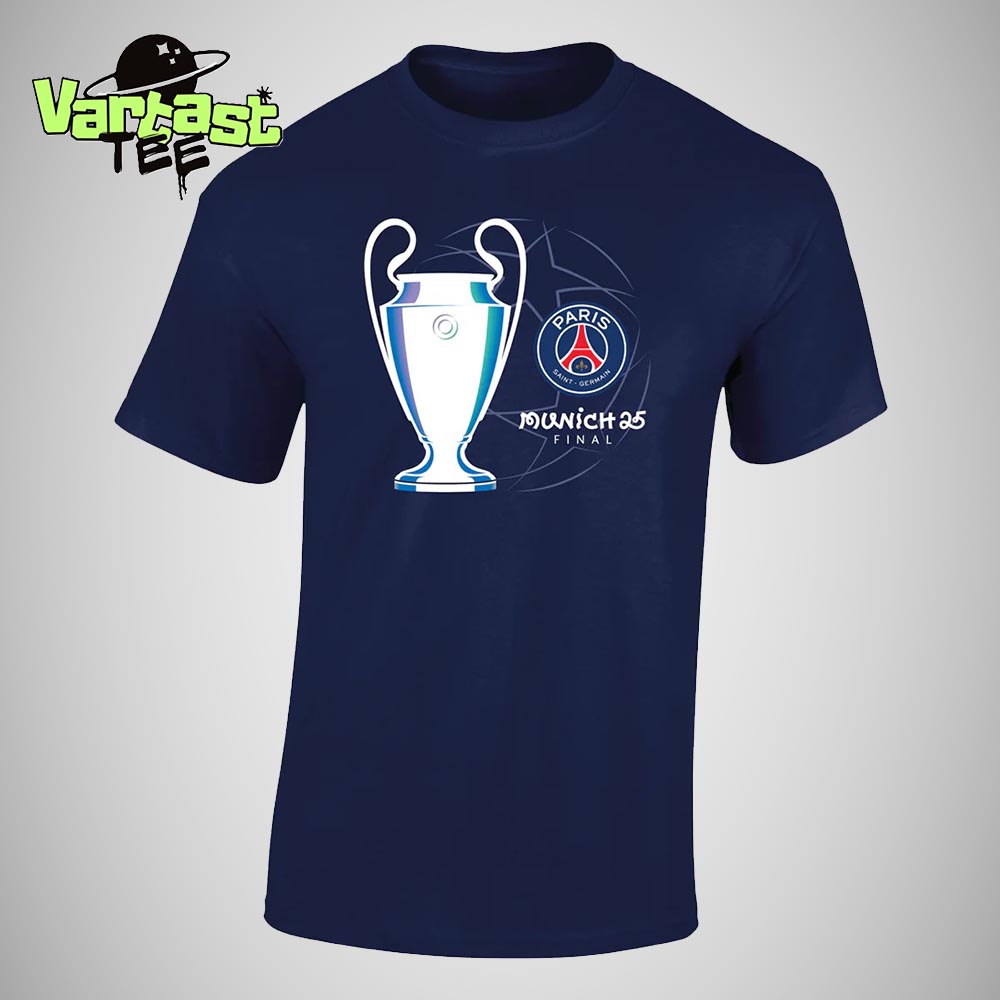 Paris Saint-Germain PSG UEFA Champions League UCL Munich 2025 Final Essential T-Shirt Paris Saint-Germain PSG UEFA Champions League UCL Munich 2025 Final Essential T-Shirt