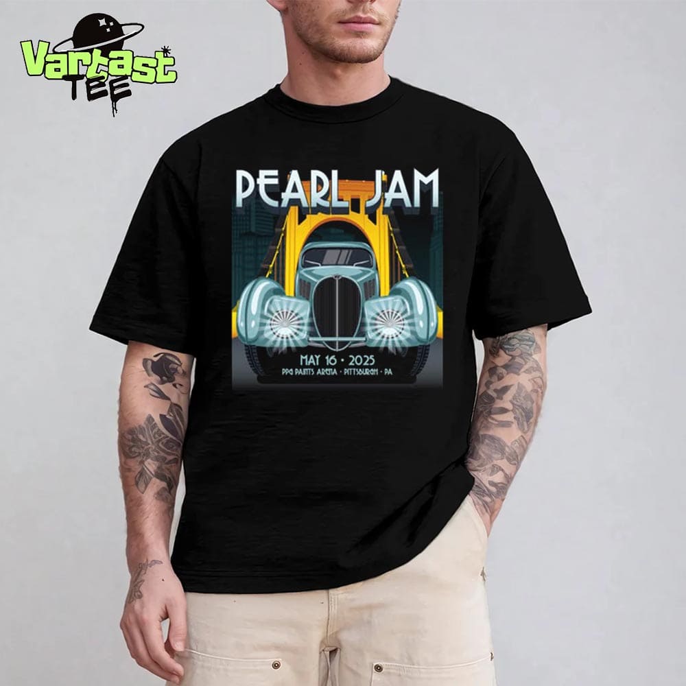Pearl Jam Dark Matter World Tour 2025 At PPG Paints Arena In Pittsburgh PA US On May 16th 2025 Unisex T-Shirt Pearl Jam Dark Matter World Tour 2025 At PPG Paints Arena In Pittsburgh PA US On May 16th 2025 Unisex T-Shirt