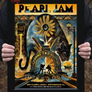 Pearl Jam Dark Matter World Tour 2025 In US Event Poster Shows At PPG Paints Arena In Pittsburgh PA On May 18th 2025 Home Decor Poster Canvas