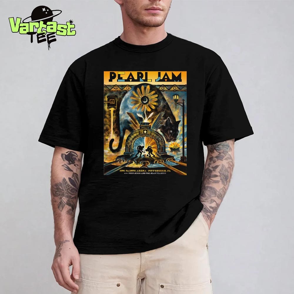 Pearl Jam Dark Matter World Tour 2025 In US Event Poster Shows At PPG Paints Arena In Pittsburgh PA On May 18th 2025 Unisex T-Shirt Pearl Jam Dark Matter World Tour 2025 In US Event Poster Shows At PPG Paints Arena In Pittsburgh PA On May 18th 2025 Unisex T-Shirt