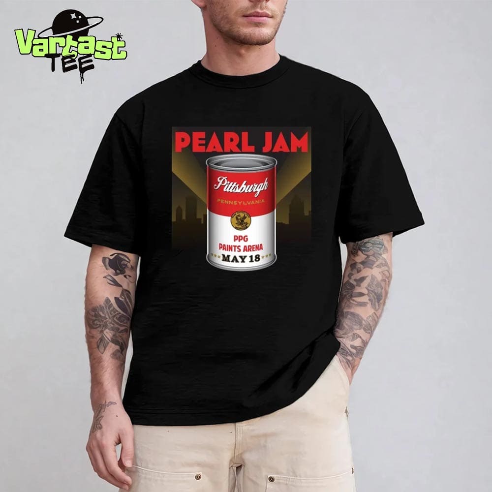 Pearl Jam Dark Matter World Tour 2025 Shows At PPG Paints Arena In Pittsburgh PA US On May 18th 2025 Unisex T-Shirt Pearl Jam Dark Matter World Tour 2025 Shows At PPG Paints Arena In Pittsburgh PA US On May 18th 2025 Unisex T-Shirt