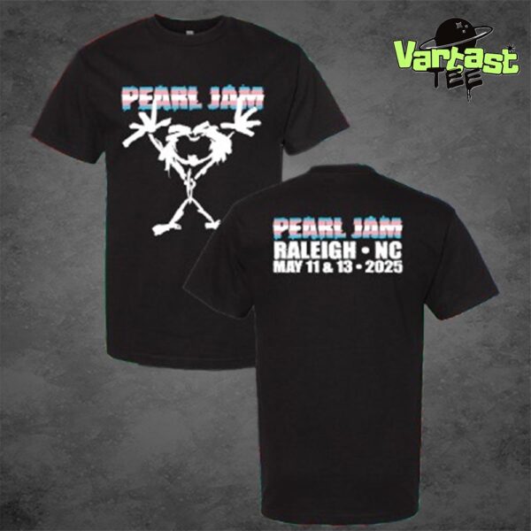 Pearl Jam Trans Stickman Merch Tee At Lenovo Center In Raleigh NC On May 11-13 2025 Two Sided Classic T-Shirt