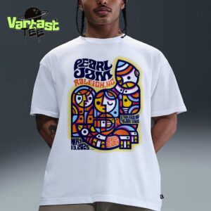 Pearl Jam World Tour 2025 Event Poster At Lenovo Center Raleigh NC On May 13th 2025 With Teen Jesus And The Jean Teasers Unisex T-Shirt