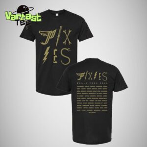Pixies Glyphs Tee World Tour 2025 Cities List Two Sided Unisex T-Shirt