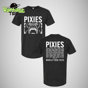 Pixies Gorilla Scream Tee World Tour 2025 Cities List Two Sided Unisex T-Shirt