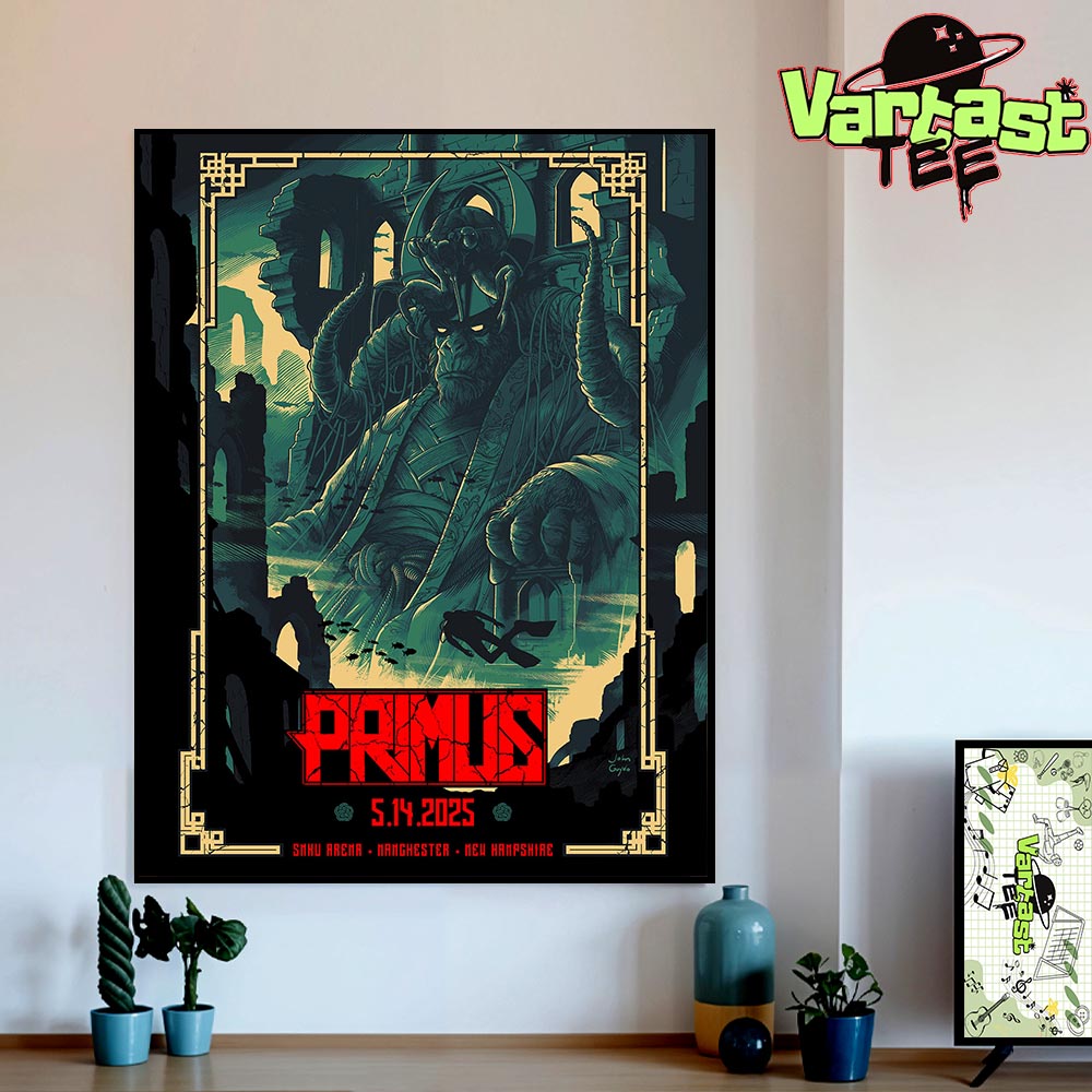 Primus Summer Tour 2025 At SNHU Arena Manchester New Hampshire On May 14th 2025 Home Decor Poster Canvas Primus Summer Tour 2025 At SNHU Arena Manchester New Hampshire On May 14th 2025 Home Decor Poster Canvas