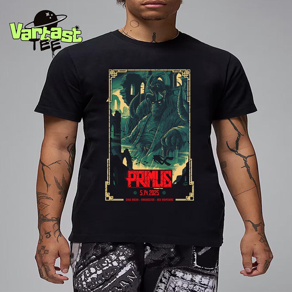 Primus Summer Tour 2025 At SNHU Arena Manchester New Hampshire On May 14th 2025 Unisex T-Shirt Primus Summer Tour 2025 At SNHU Arena Manchester New Hampshire On May 14th 2025 Unisex T-Shirt