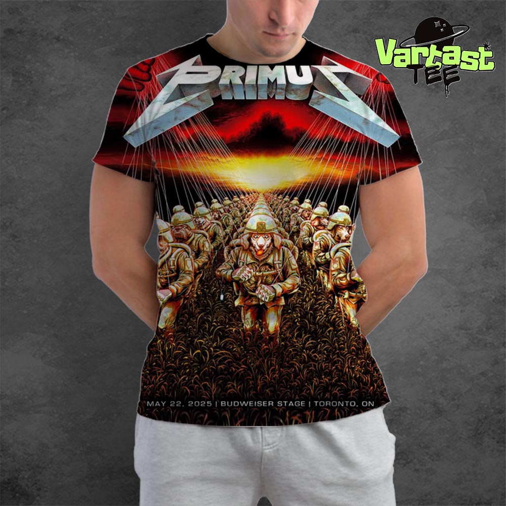 Primus x Metallica Master Of Puppets Tonights Show Poster At Budweiser Stage In Toronto ON on May 22nd 2025 All Over Print Shirt Primus x Metallica Master Of Puppets Tonights Show Poster At Budweiser Stage In Toronto ON on May 22nd 2025 All Over Print Shirt