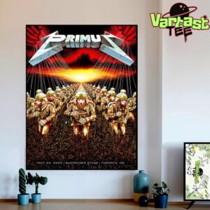 Primus x Metallica Master Of Puppets Tonights Show Poster At Budweiser Stage In Toronto ON on May 22nd 2025 Home Decor Poster Canvas