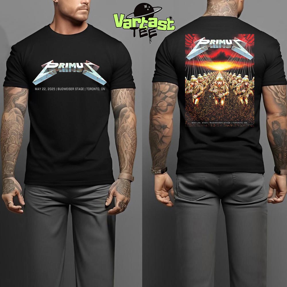 Primus x Metallica Master Of Puppets Tonights Show Poster At Budweiser Stage In Toronto ON on May 22nd 2025 Two Sided Essential T-Shirt Primus x Metallica Master Of Puppets Tonights Show Poster At Budweiser Stage In Toronto ON on May 22nd 2025 Two Sided Essential T-Shirt