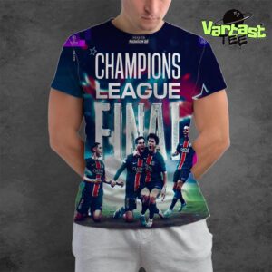 Road To Munich 25 PSG UEFA Champions League Finalist On May 31st 2025 All Over Print Shirt