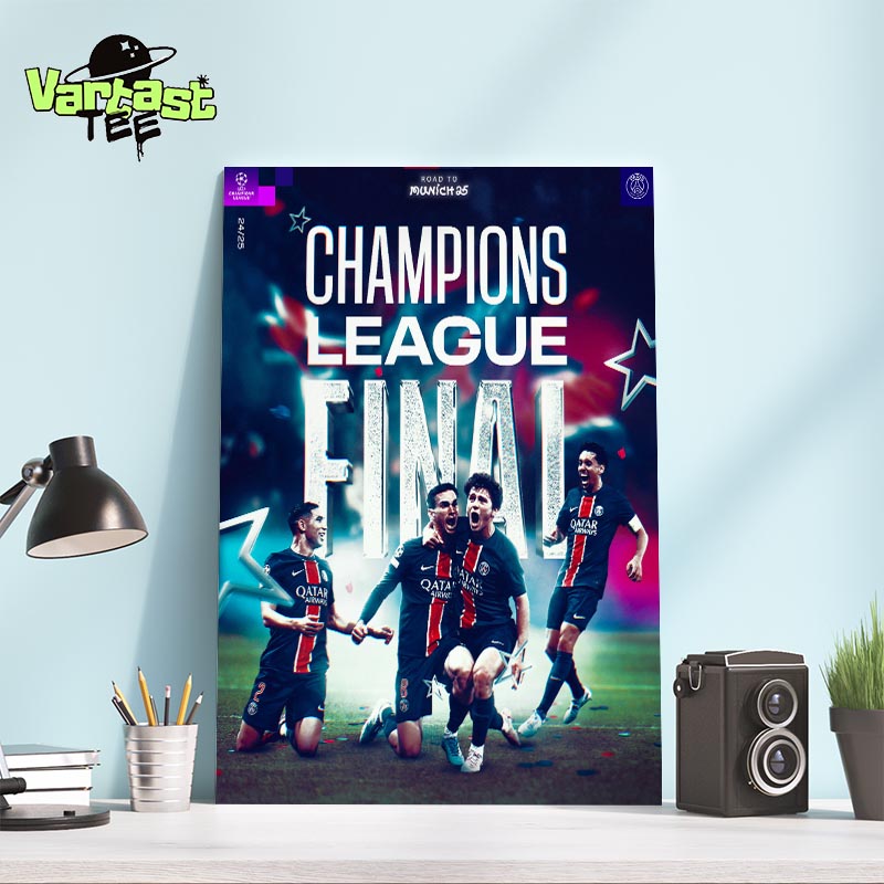 Road To Munich 25 PSG UEFA Champions League Finalist On May 31st 2025 Home Decor Poster Canvas Road To Munich 25 PSG UEFA Champions League Finalist On May 31st 2025 Home Decor Poster Canvas