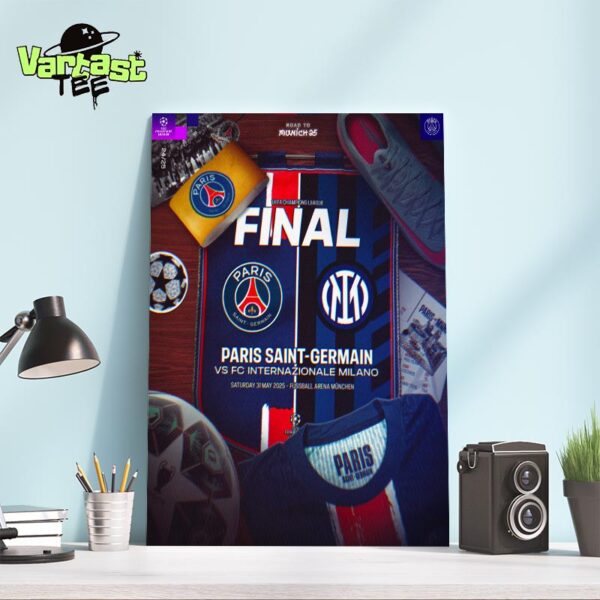 Road To Munich 25 UEFA Champions League Final Is Set PSG Vs Inter Milan On May 31st 2025 Home Decor Poster Canvas