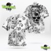 Disney Stitch Vibrant Tropical Floral Pattern With Cute Stitch Printed Hawaiian Shirt