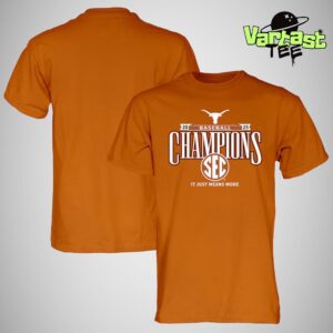 Texas Orange Texas Longhorns 2025 SEC Baseball Regular Season Champions Unisex T-Shirt