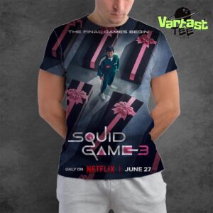 The Final Games Begin Squid Game Season 3 Official Poster Movie Coming June 27th 2025 Only On Netflix All Over Print Shirt