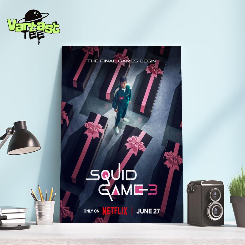 The Final Games Begin Squid Game Season 3 Official Poster Movie Coming June 27th 2025 Only On Netflix Home Decor Poster Canvas The Final Games Begin Squid Game Season 3 Official Poster Movie Coming June 27th 2025 Only On Netflix Home Decor Poster Canvas