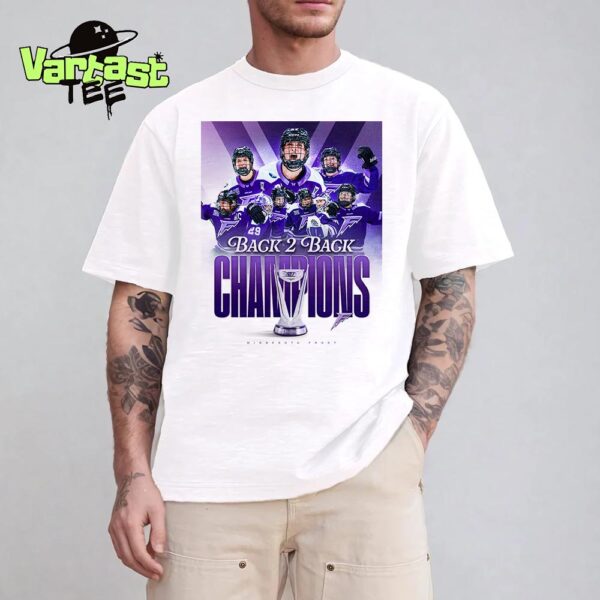 The Minnesota Frost Back-To-Back PWHL Walter Cup Champions Unisex T-Shirt