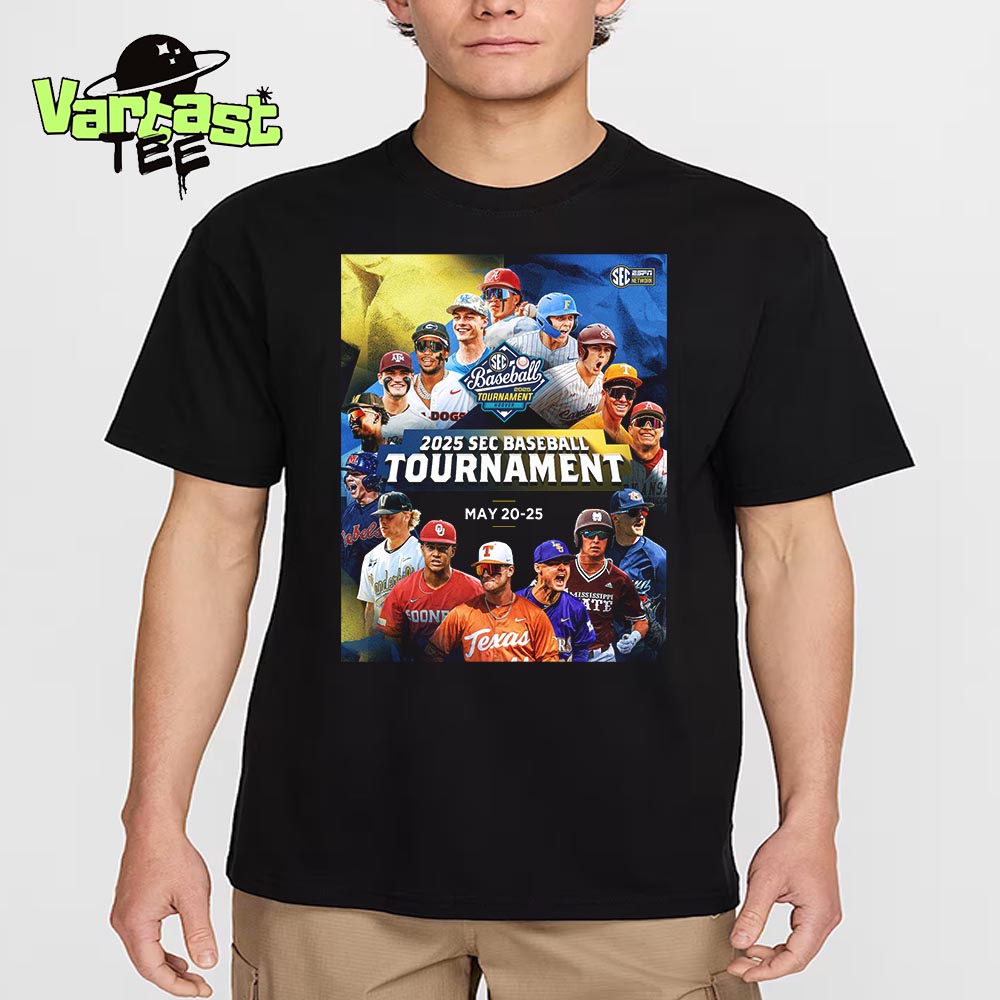 The Road To Omaha Starts In Hoover Official Poster 2025 SEC Baseball Tournament On May 20-25 Unisex T-Shirt The Road To Omaha Starts In Hoover Official Poster 2025 SEC Baseball Tournament On May 20-25 Unisex T-Shirt